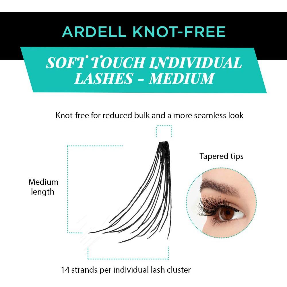 Pestañas Individuales Ardell Soft Touch Negras Medias Sin Nudos