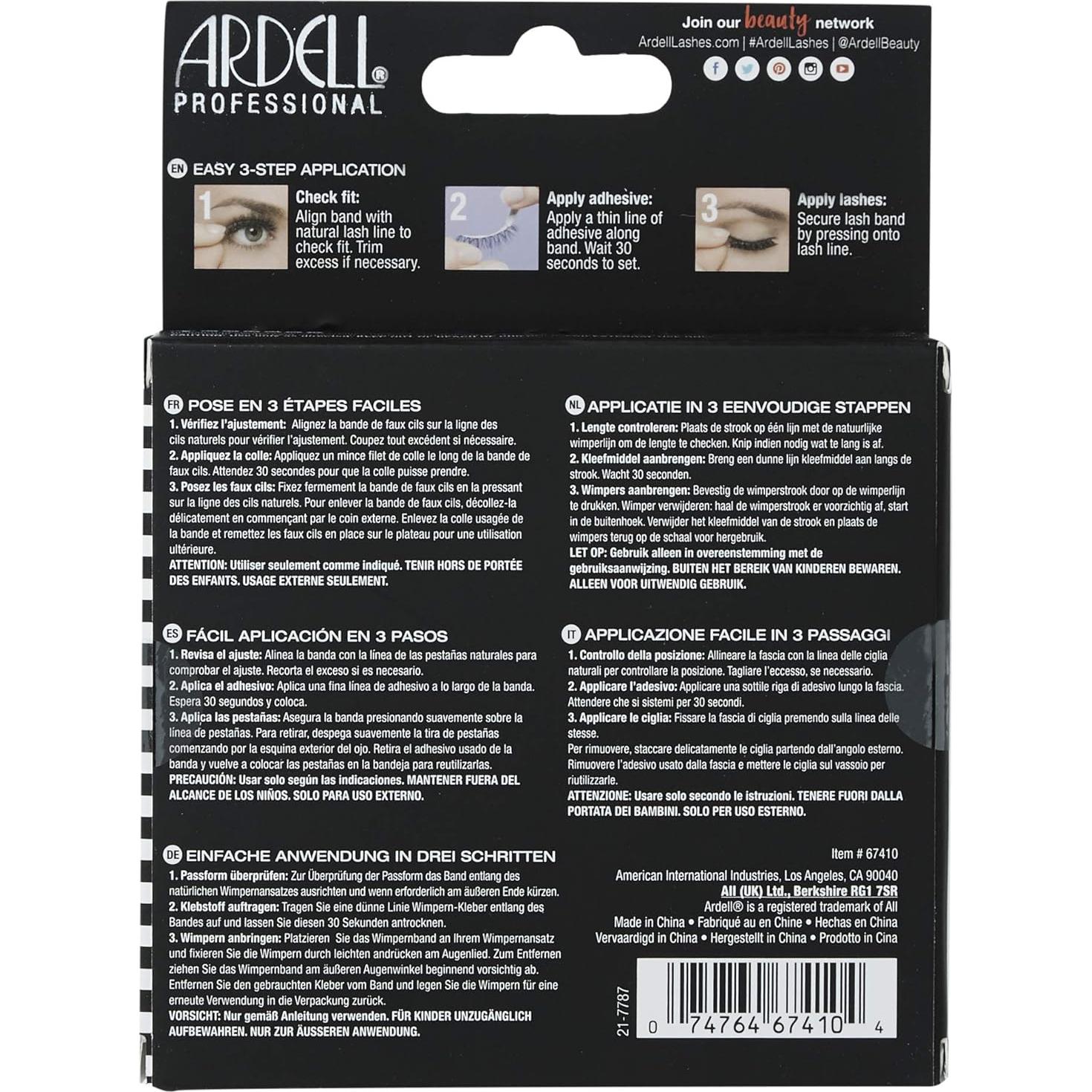 Pestañas Falsas Ardell Faux Mink 811 - 4 Pares Reutilizables