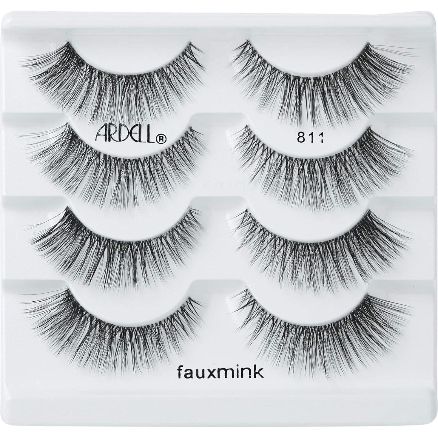 Pestañas Falsas Ardell Faux Mink 811 - 4 Pares Reutilizables
