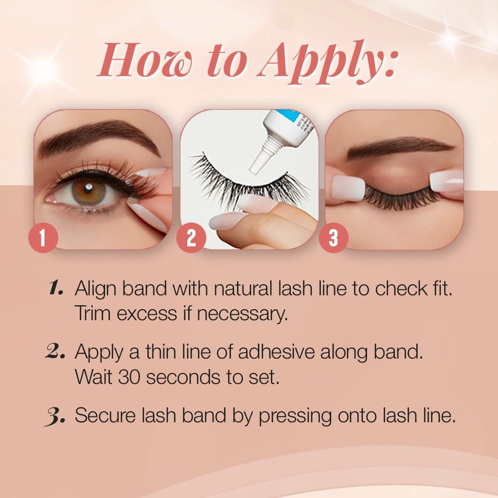 Pestañas Postizas Ardell Naked 420 - 4 Pares, Invisiband