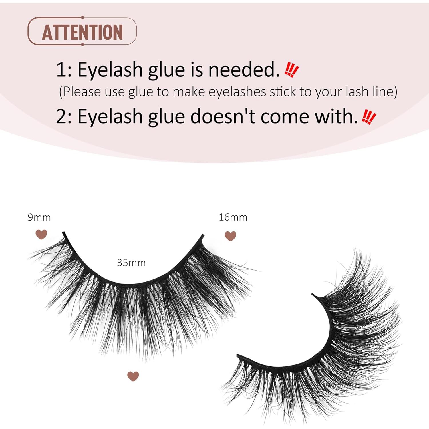 Pestañas Postizas Onlyall A04 Visón Sintético 16MM Naturales