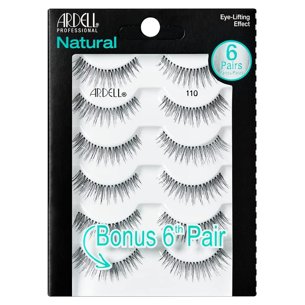Pestañas Postizas Ardell Natural 110 - 6 Pares Reutilizables