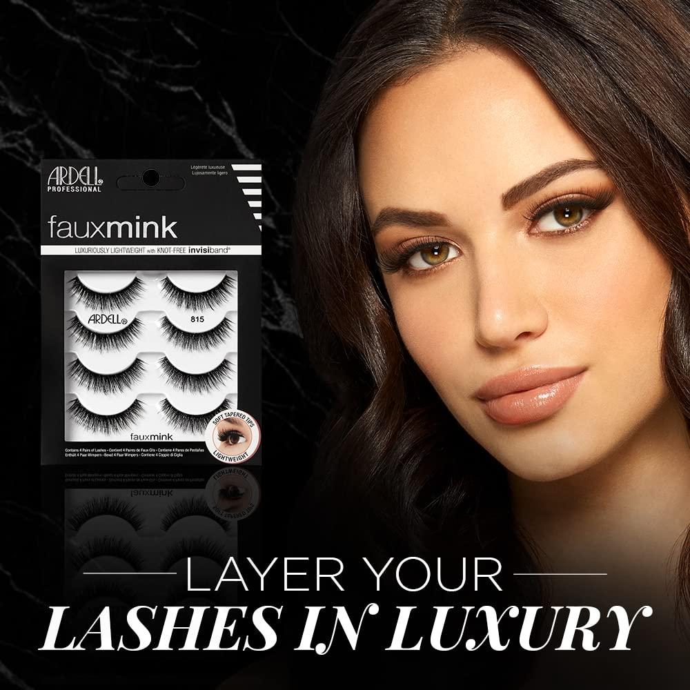 Pestañas Postizas Ardell Faux Mink 815 - 4 Pares Ultra Suaves