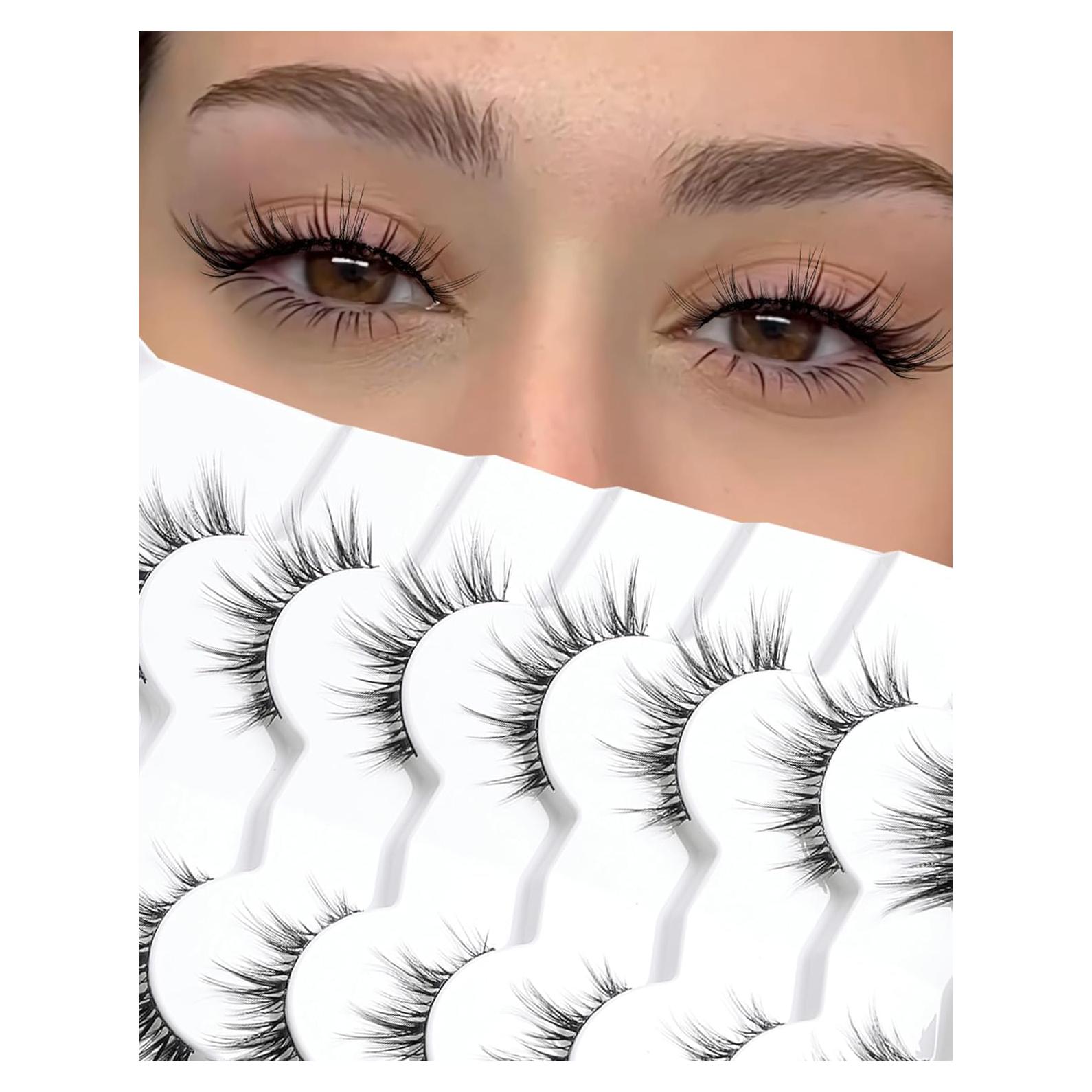 Pestañas Postizas Jiocolor S10 Ojos de Gato 13mm 7 Pares