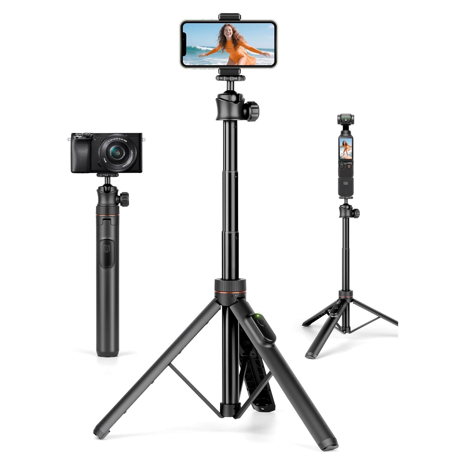 Trípode JOILCAN 64" (162.56 cm) con Control Remoto y Cabezal 360°