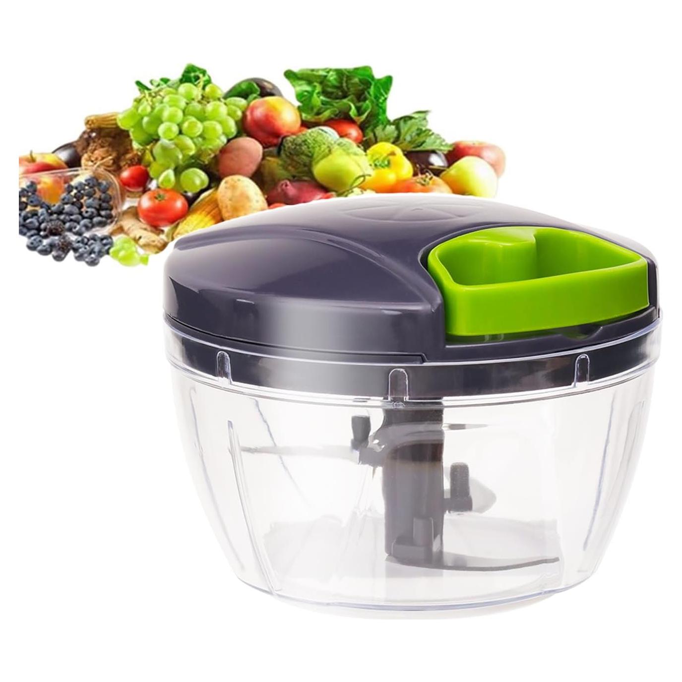 Procesador de Alimentos Manual 3JINSERDON 600ml Picador de Verduras