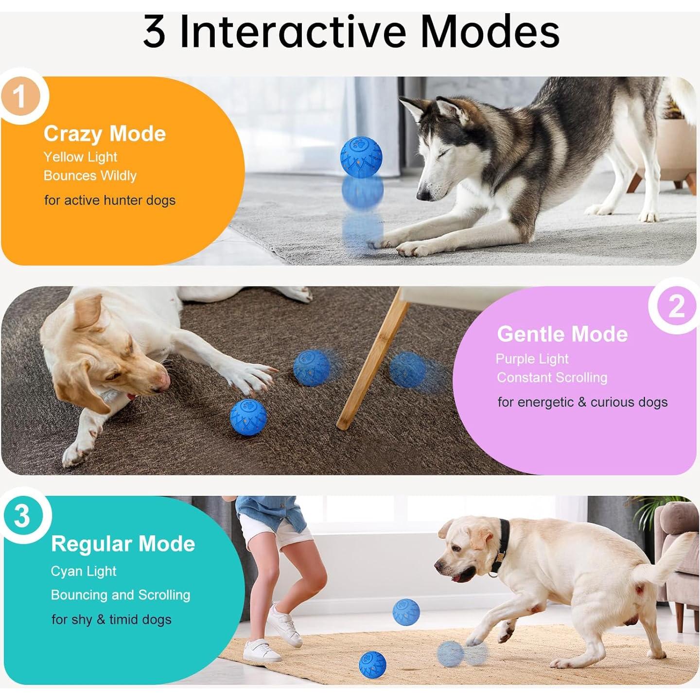 Pelota Interactiva para Perros XINGZUAN, 8 cm, Resistente y Automática