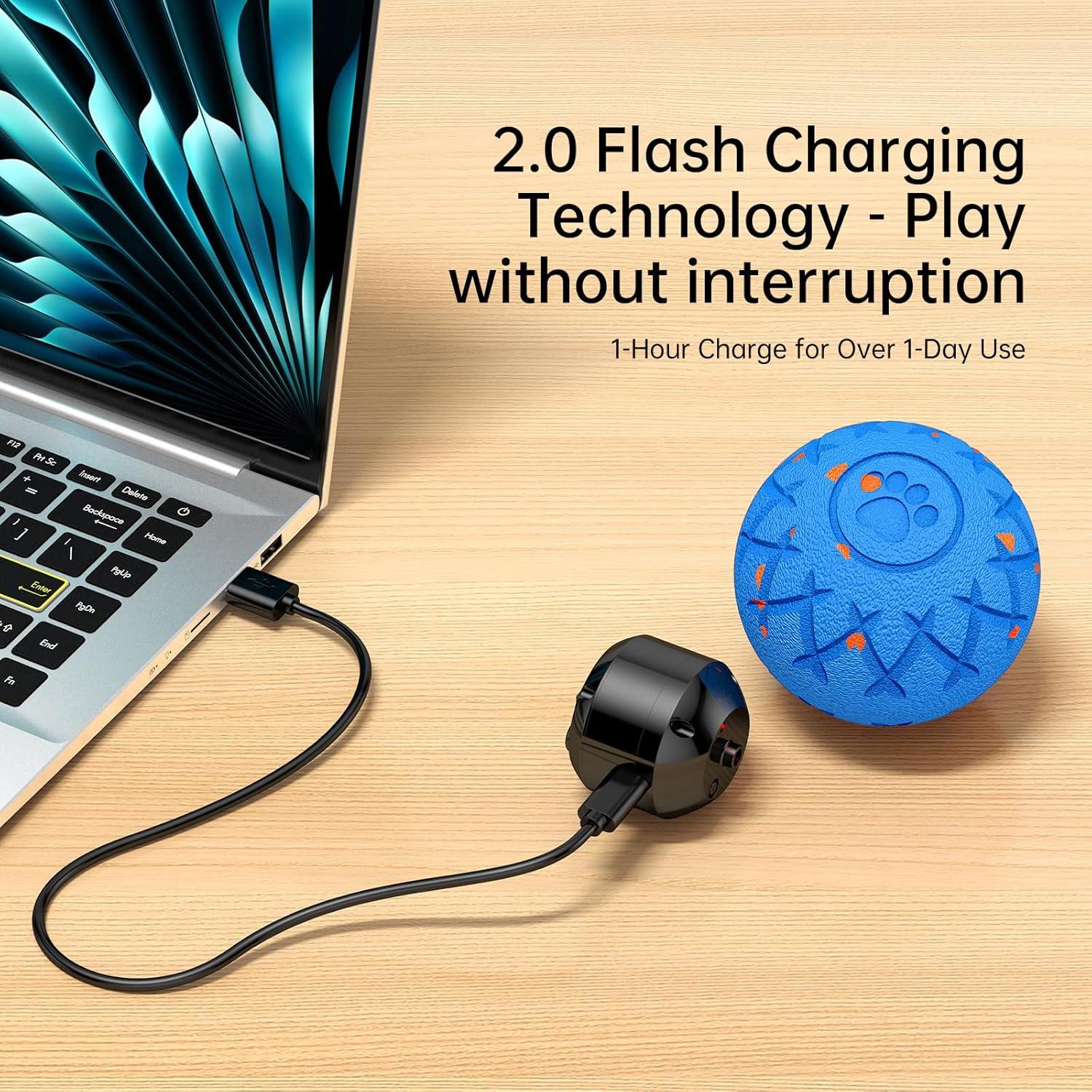 Pelota Interactiva para Perros XINGZUAN, 8 cm, Resistente y Automática