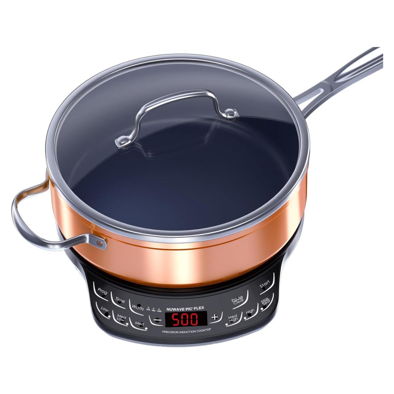 Cocina Inducción Nuwave PIC Flex + Sartén 4Qt Cerámica