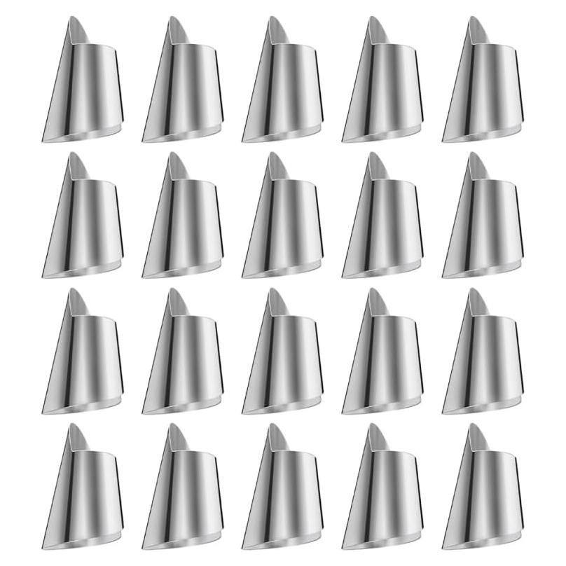 20 Protectores de Dedos de Acero Inoxidable Hemoton 4x2.5cm