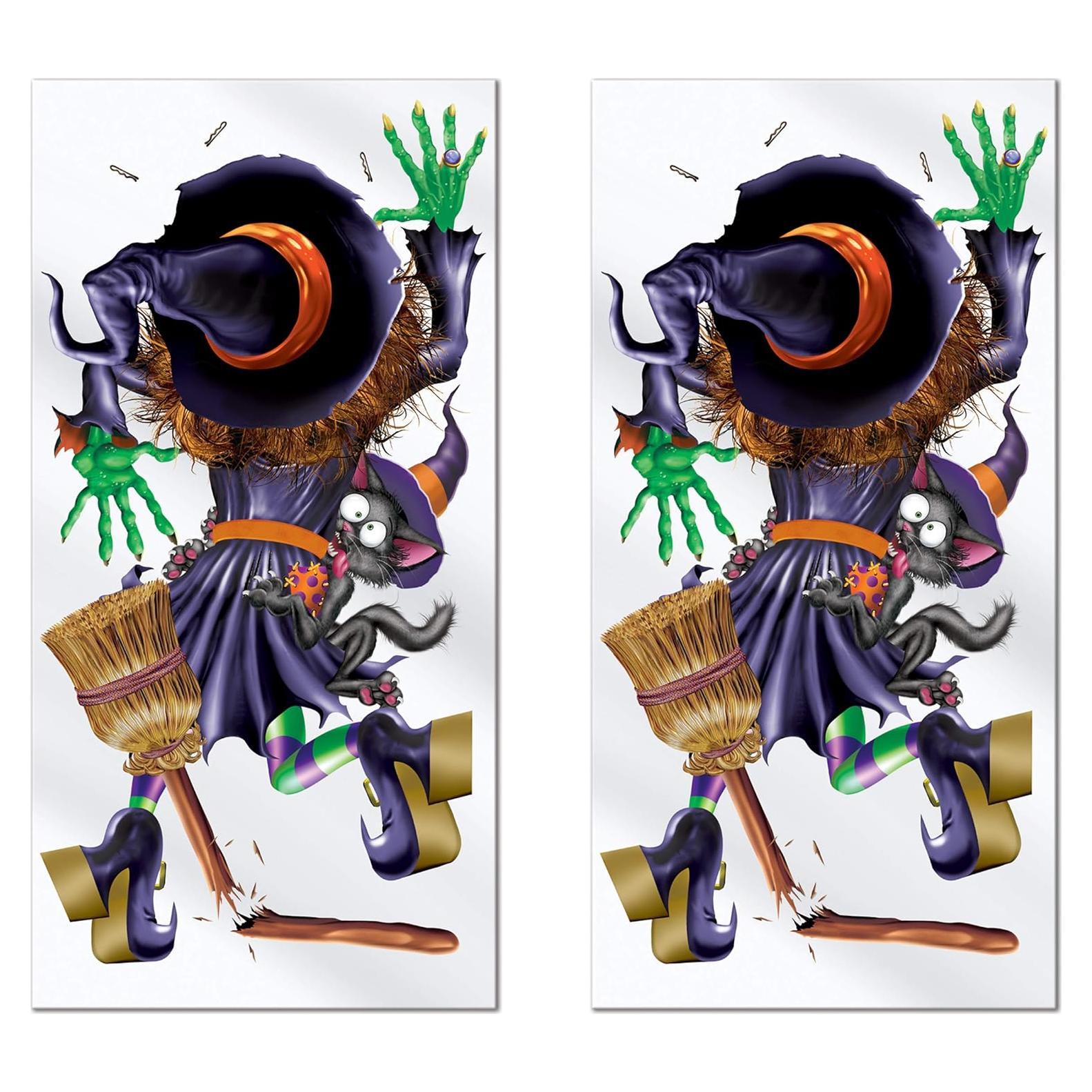 Cubiertas de Puerta de Bruja Chocando Beistle - 2 Piezas - 152 x 76 cm