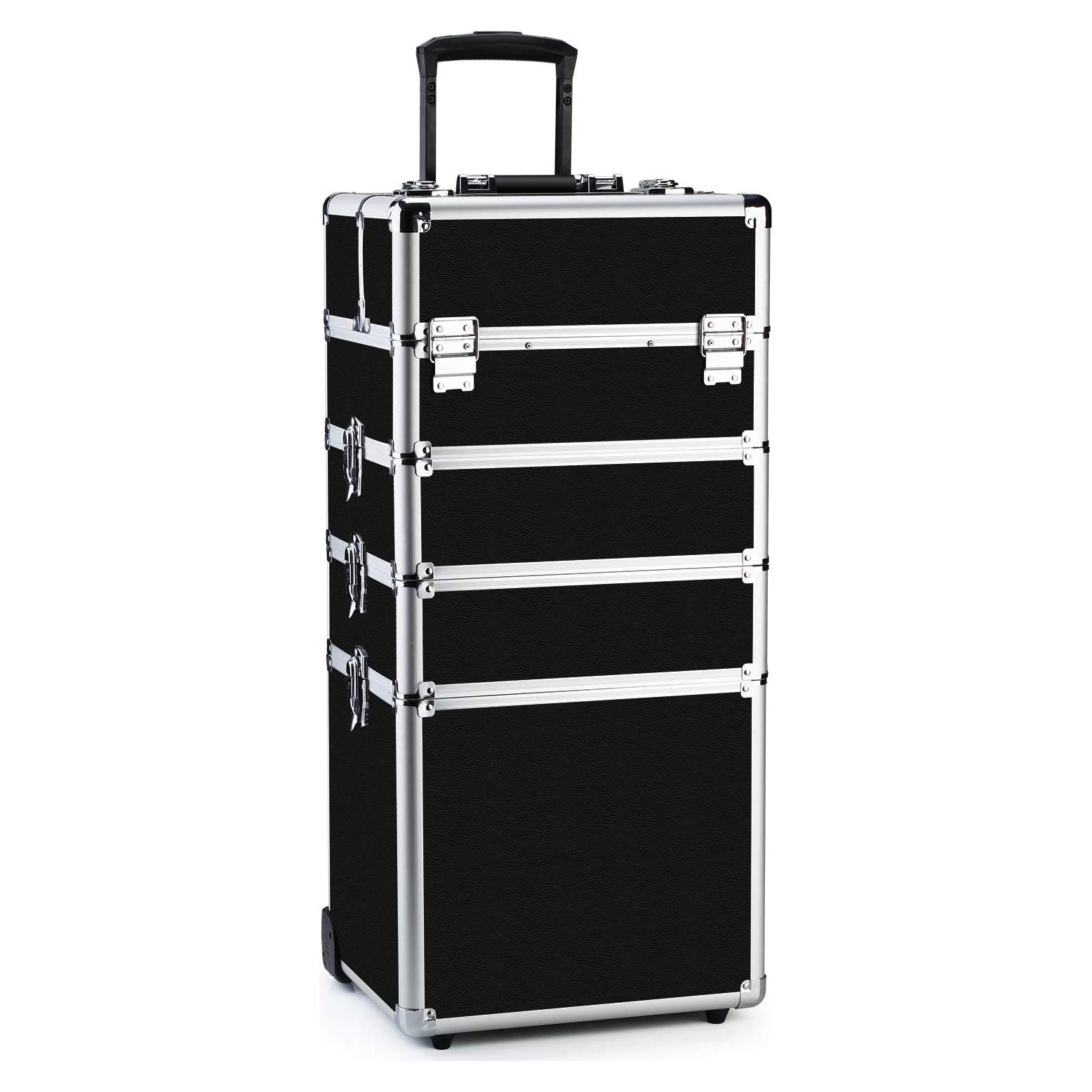 Estuche de Maquillaje OUDMAY 4 en 1 Profesional Negro