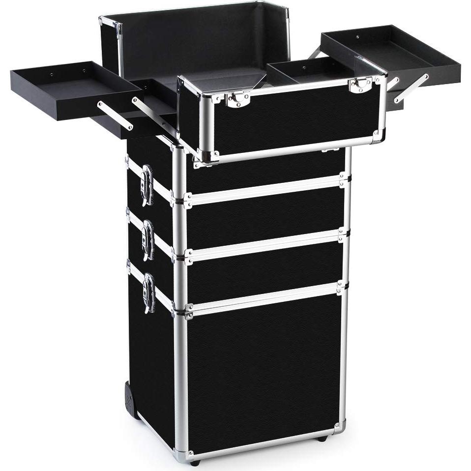 Estuche de Maquillaje OUDMAY 4 en 1 Profesional Negro