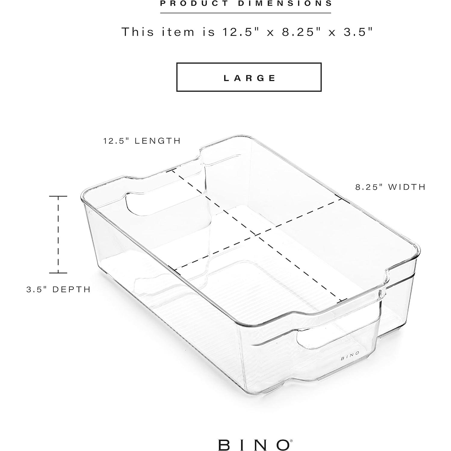 Contenedores de Almacenamiento Apilables BINO 4 Piezas 31.75x20.96 cm