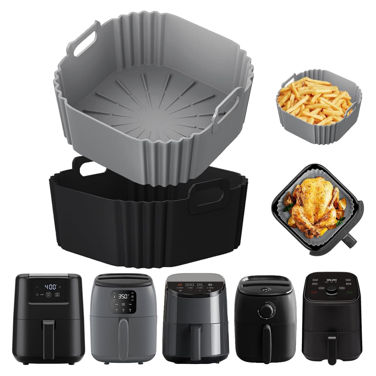 Forros de Silicona Reutilizables LYHOLKEER para Freidora de Aire 1-3QT