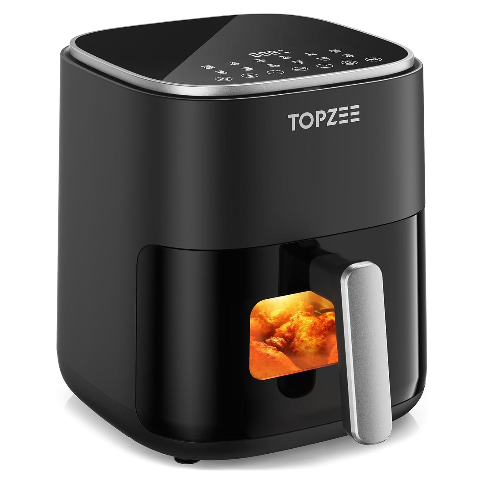 Freidora de Aire 12-en-1 Topzee 5.5QT 1500W Negra