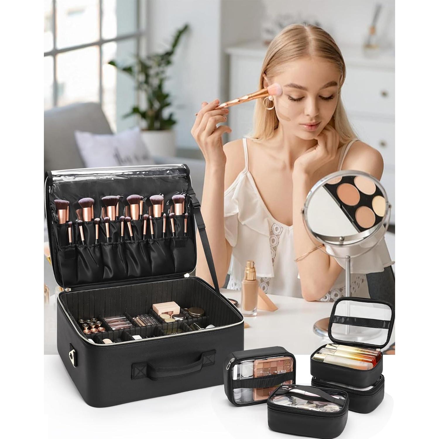 Bolsa de Maquillaje Extra Grande Relavel 43.5x32.8cm Negra