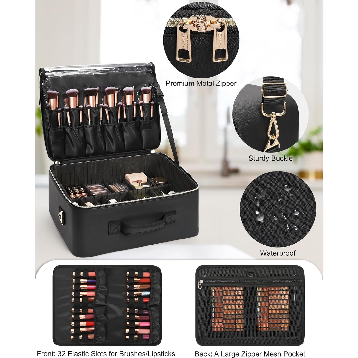 Bolsa de Maquillaje Extra Grande Relavel 43.5x32.8cm Negra