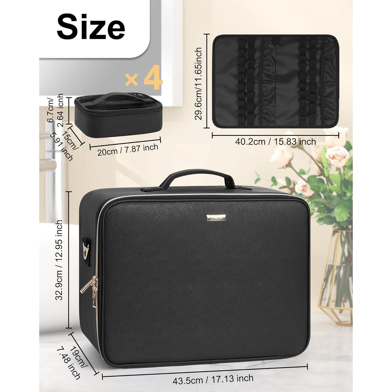 Bolsa de Maquillaje Extra Grande Relavel 43.5x32.8cm Negra