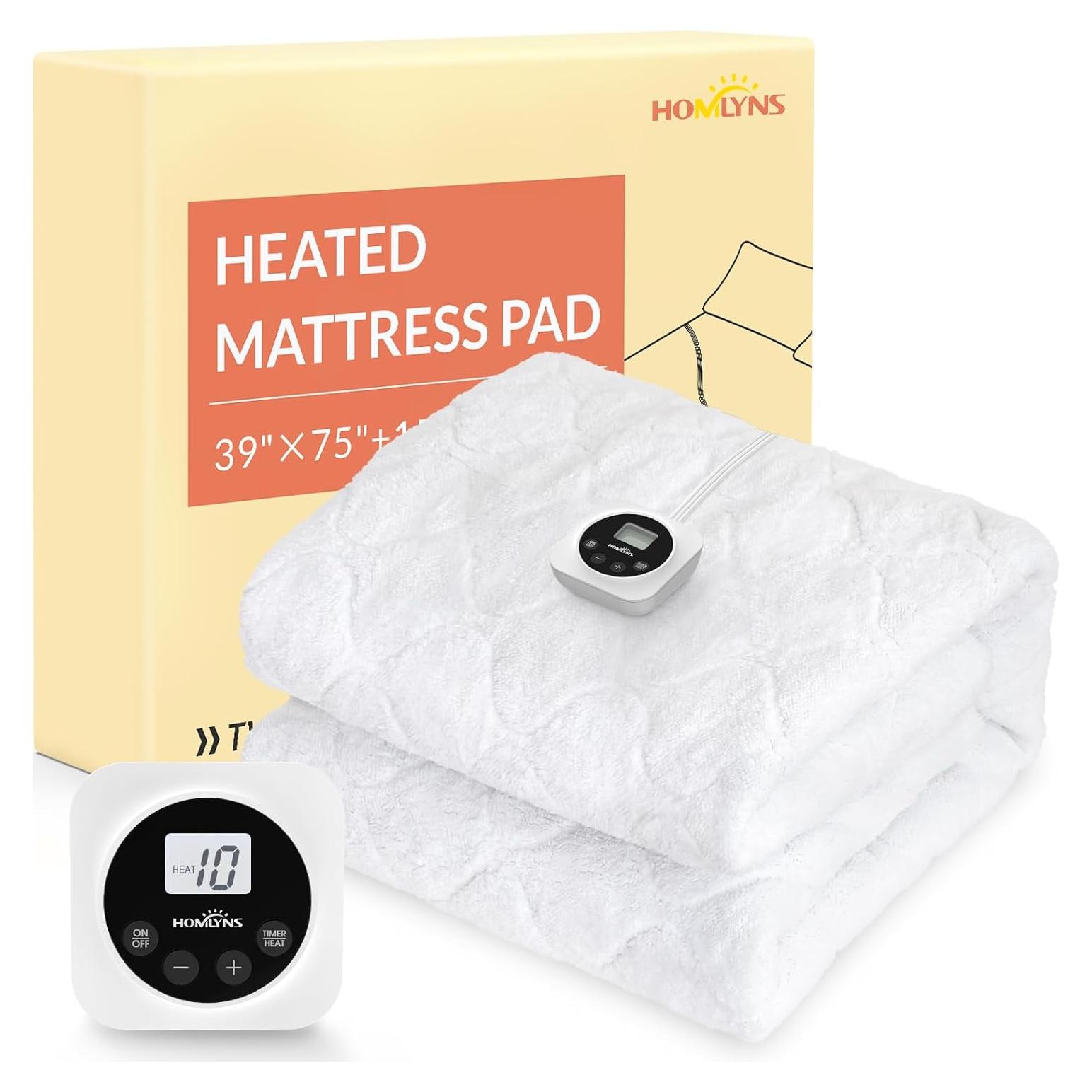 Almohadilla Térmica Eléctrica HOMLYNS Individual 10 Niveles Calor