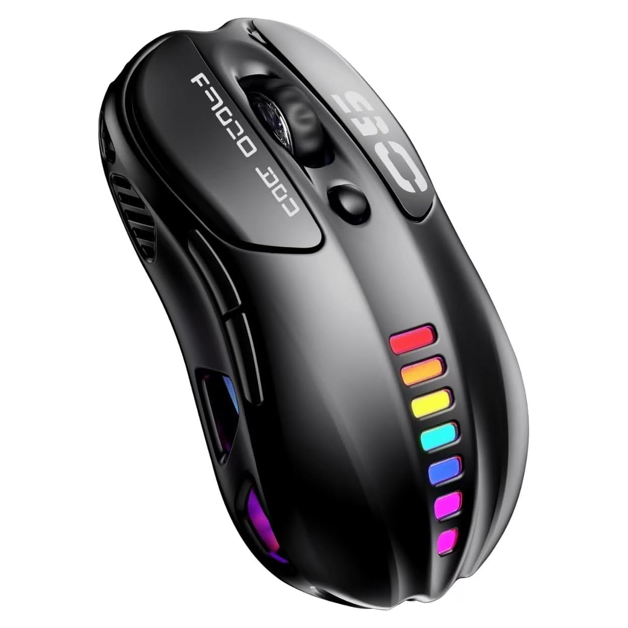 Ratón Gaming Inalámbrico Uciefy Z05, 12000 DPI, RGB, 6 Botones