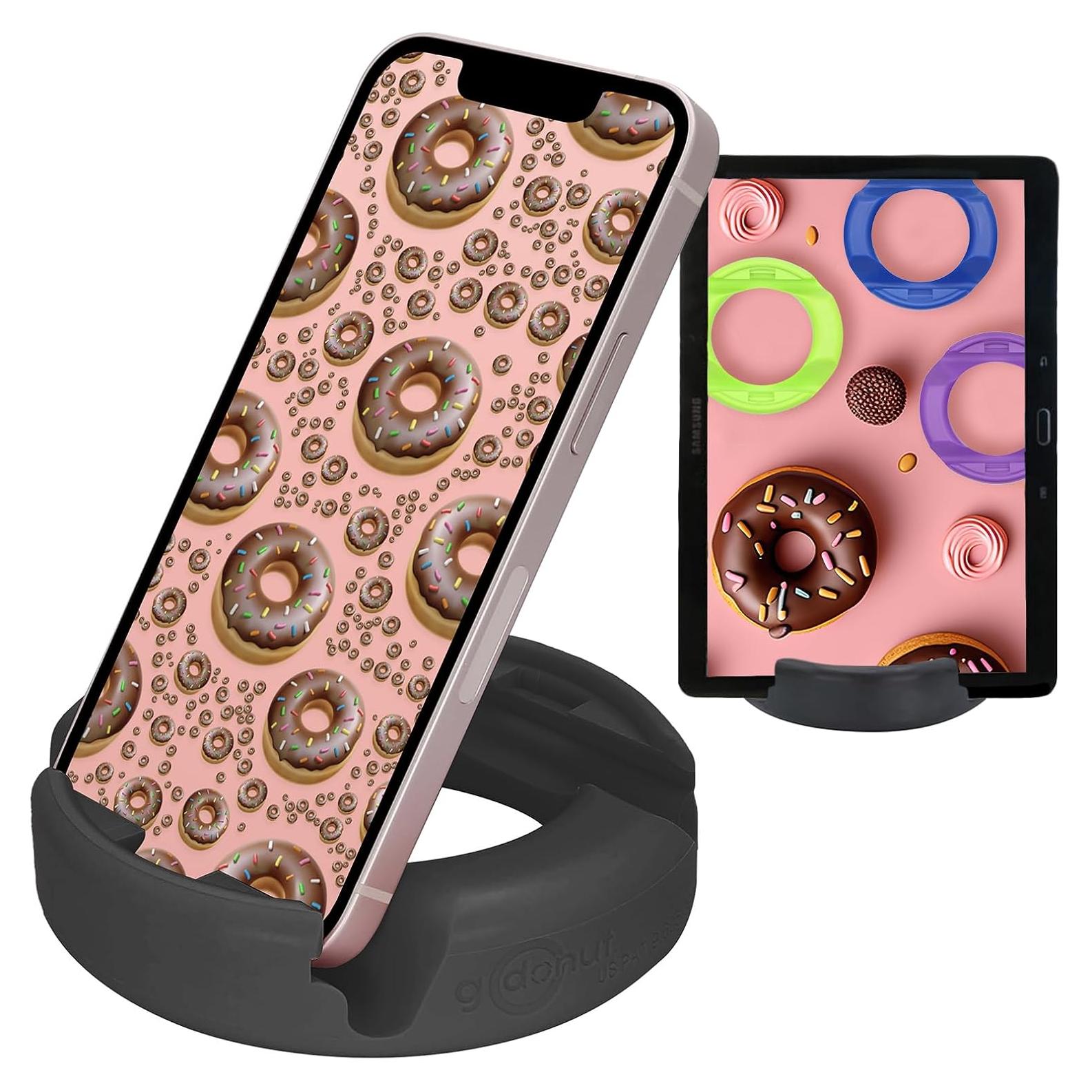 Soporte para Teléfono GoDonut PLUS+ Negro - Compatible con Smartphones y Tabletas