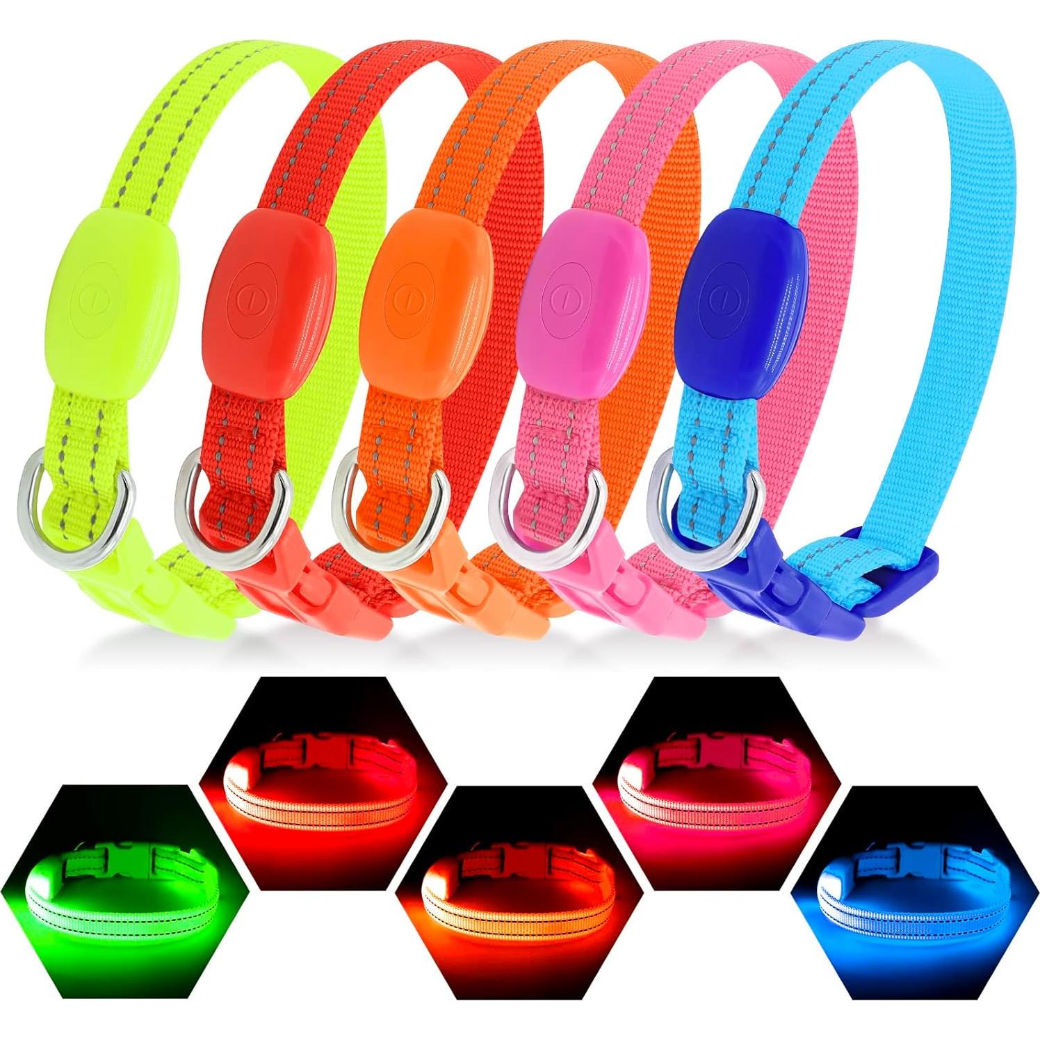 Collar LED Recargable para Perros Pequeños Visinite Azul