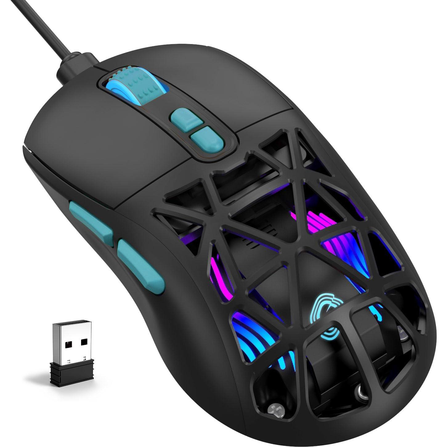 Ratón Gaming Inalámbrico Sades M02 RGB 10000 DPI Ligero