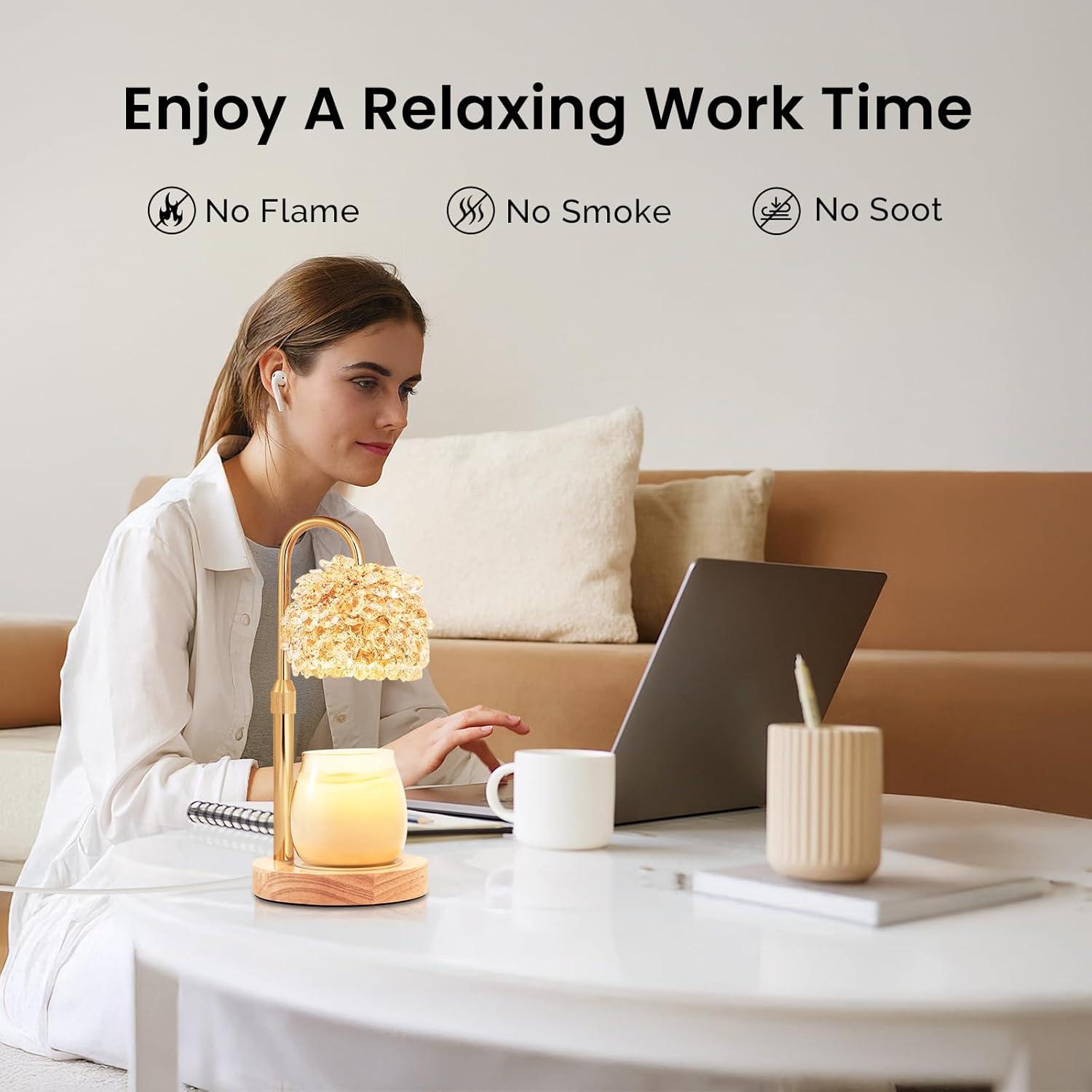 Lámpara Calentadora de Velas LOFTEK Cristal Regulable 22.86cm