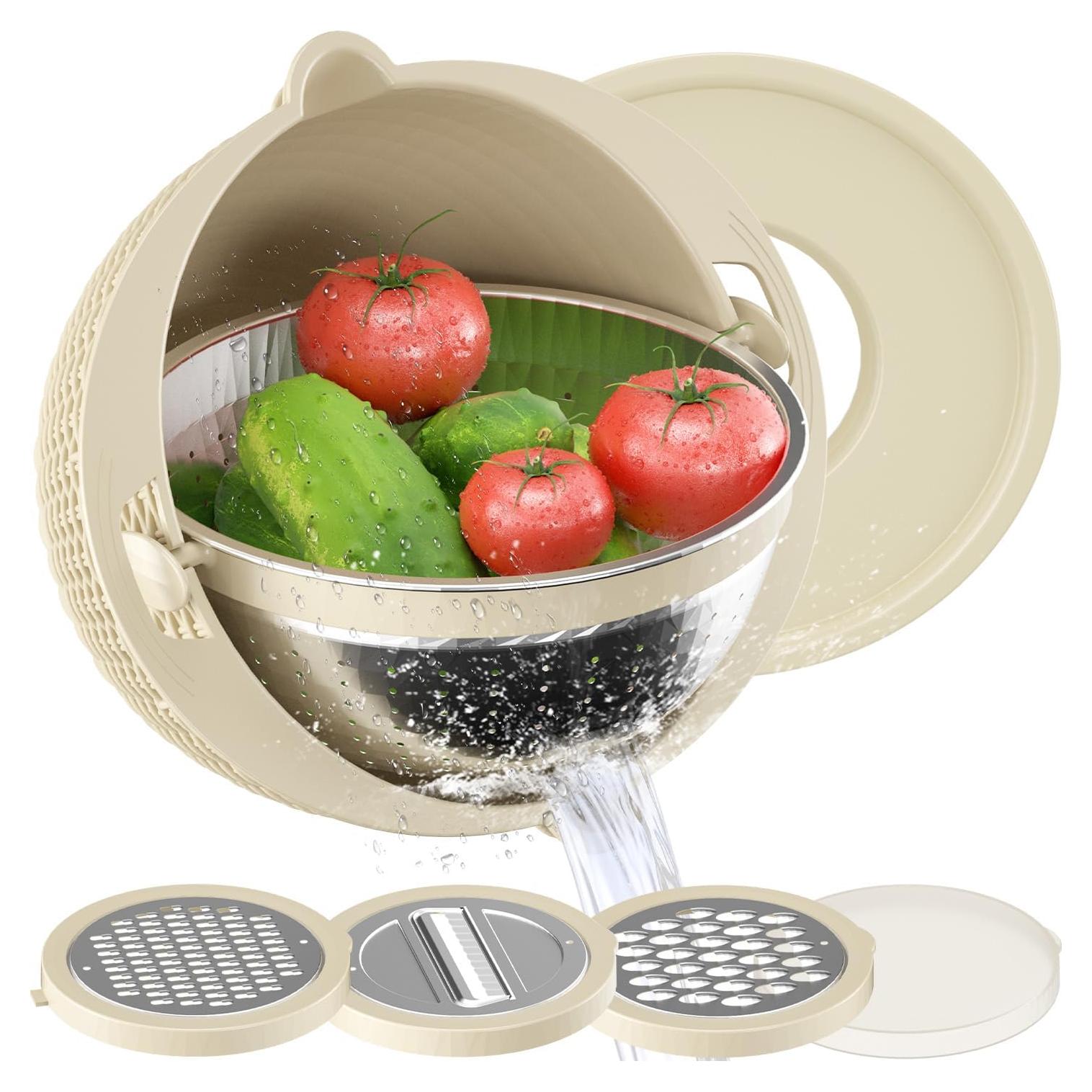 Juego de Coladores UTTKOJ 4 en 1 - Acero Inoxidable y Plástico