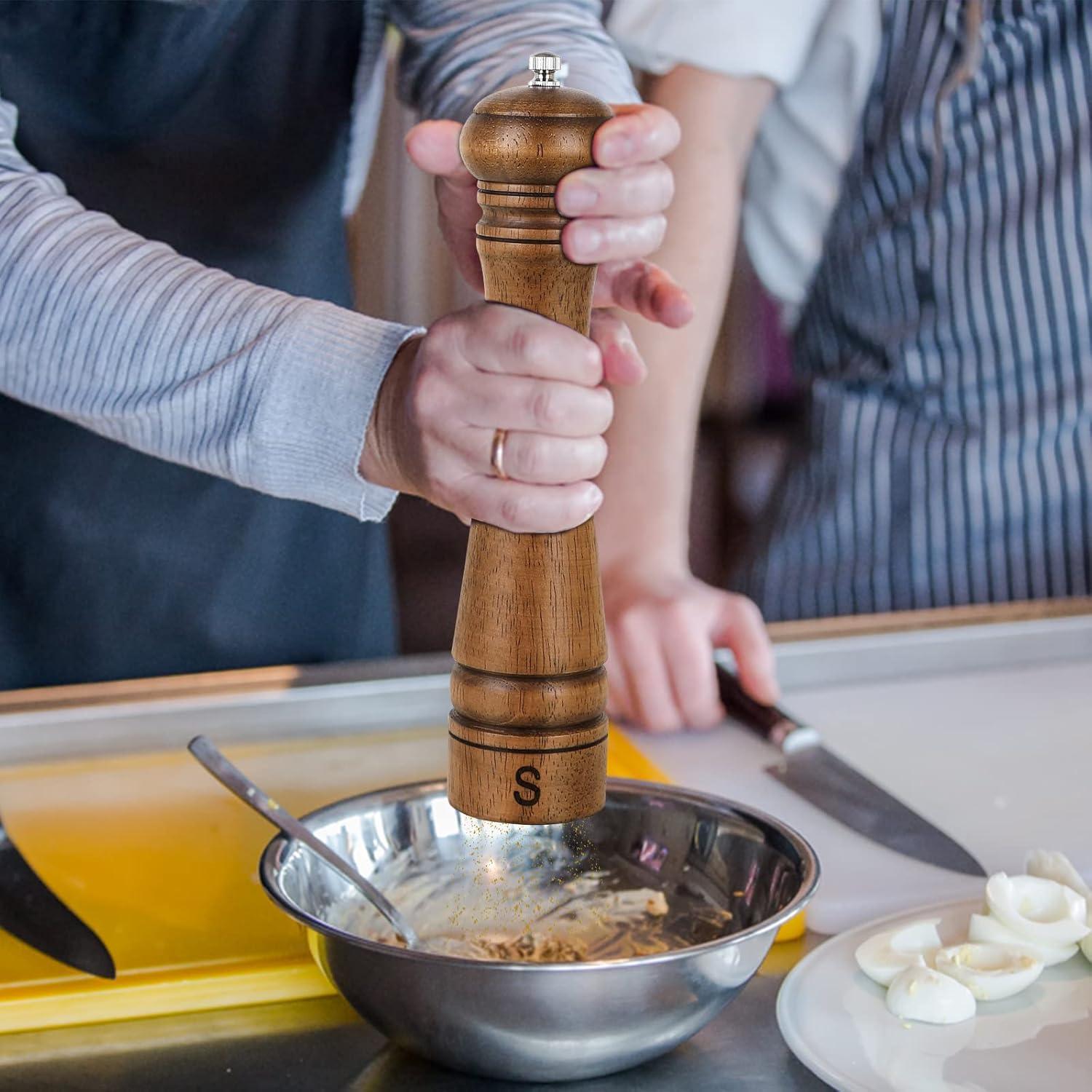 Conjunto de 2 Molinillos de Sal y Pimienta XWXO 25 cm Madera