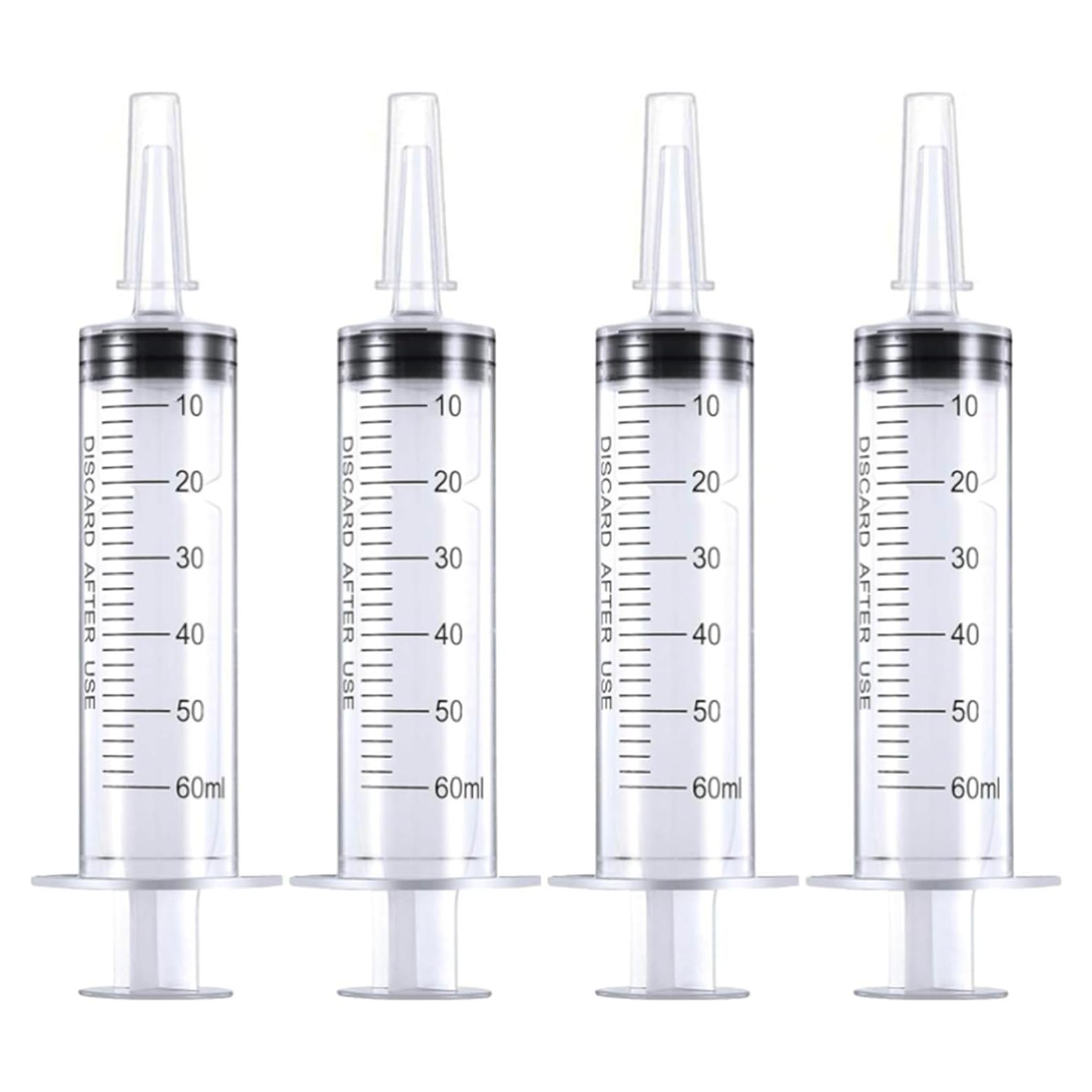 Paquete de 4 Jeringas de 60ml DIELLY Sin Aguja Estériles