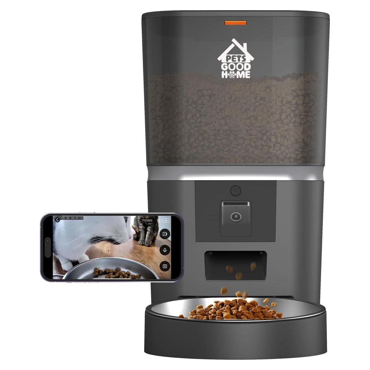 Comedero Inteligente PetsGoodHome 6L con Cámara HD y App