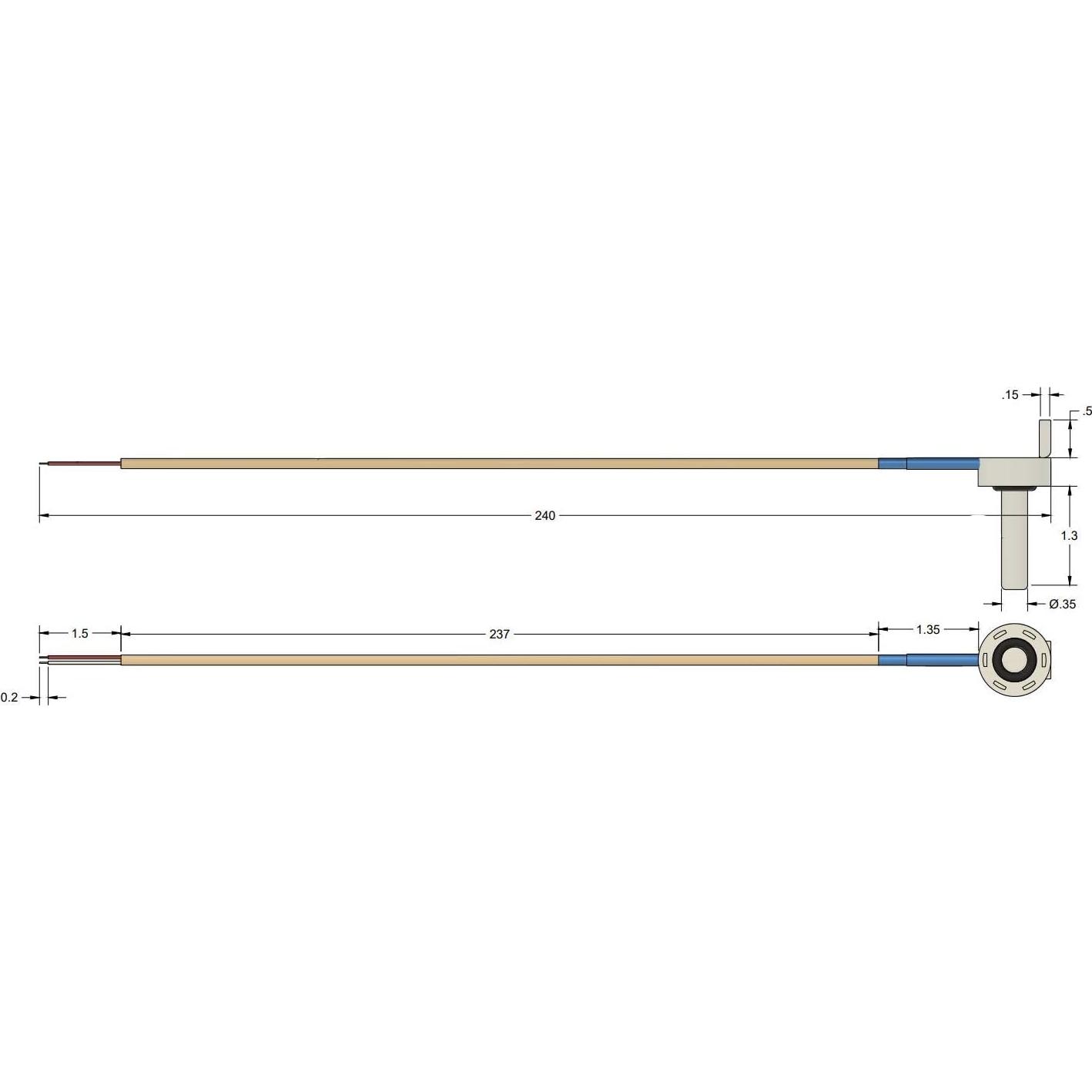 Sensor de Temperatura Pentair 520272 6.1m Cable Garantía 12 Meses