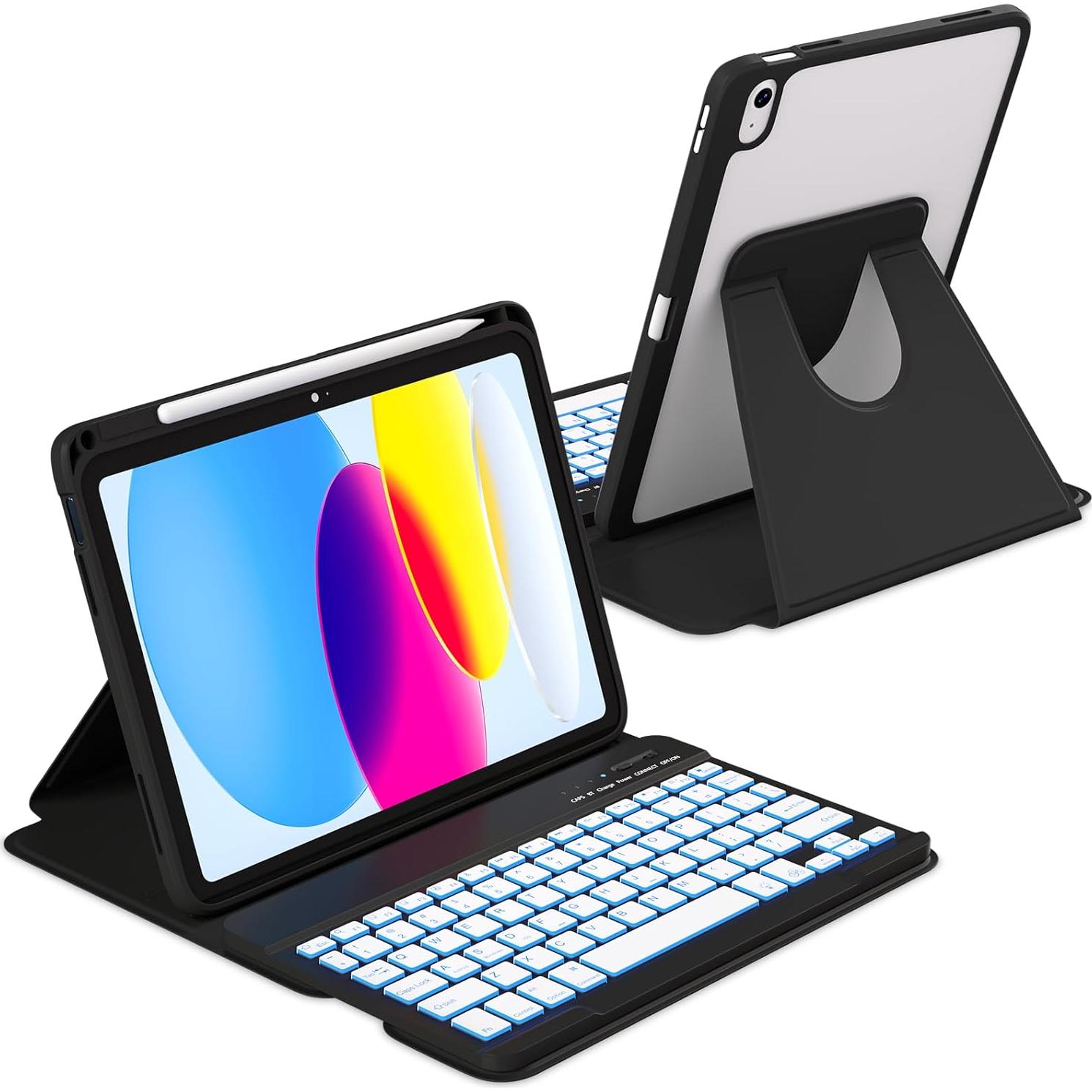 Funda con Teclado Retroiluminado para iPad 10ª/11ª Gen MMK - Negro