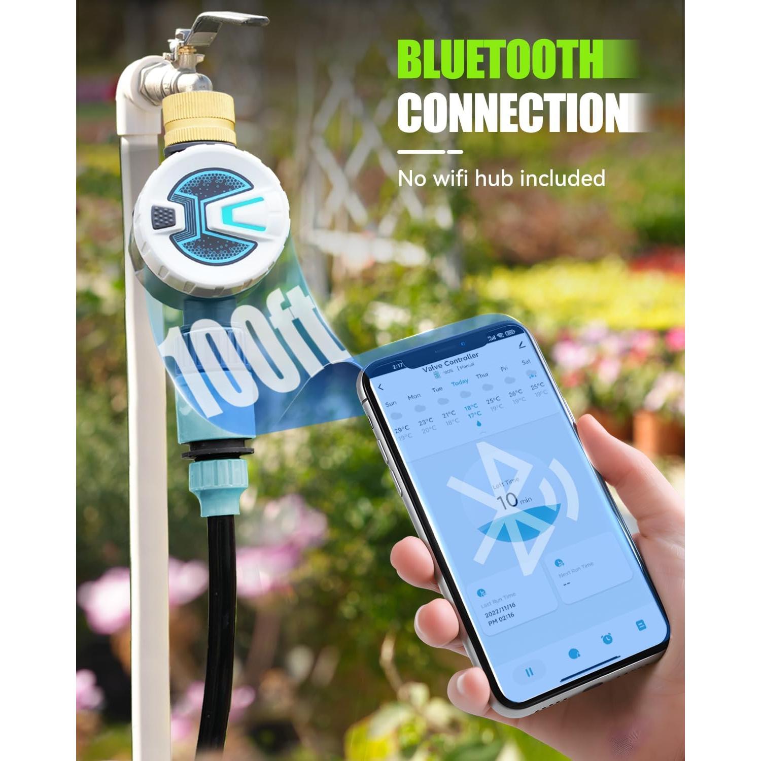 Temporizador de Manguera RAINPOINT Bluetooth con Bronce