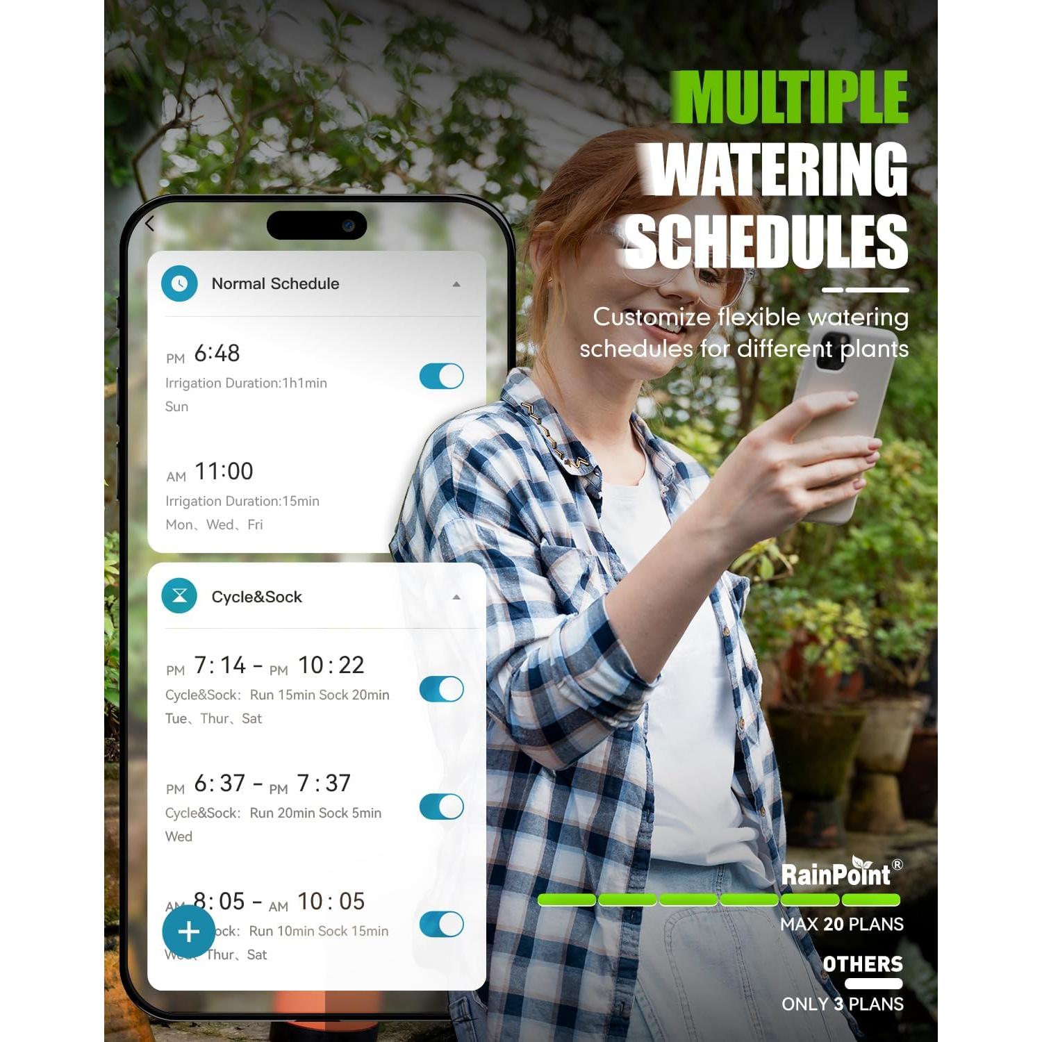 Temporizador de Manguera RAINPOINT Bluetooth con Bronce