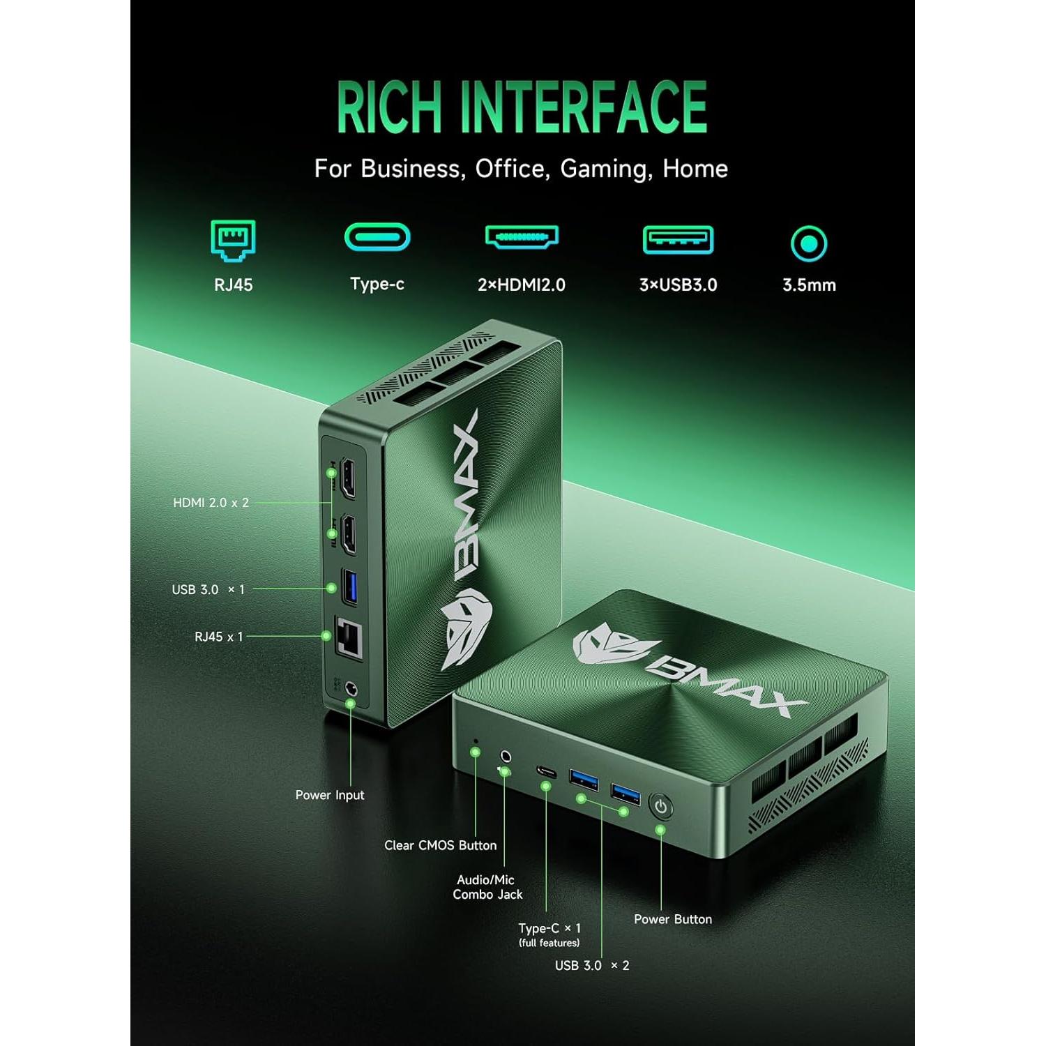 Mini PC Bmax B6 Plus Intel i3-1000NG4 12GB RAM 512GB SSD