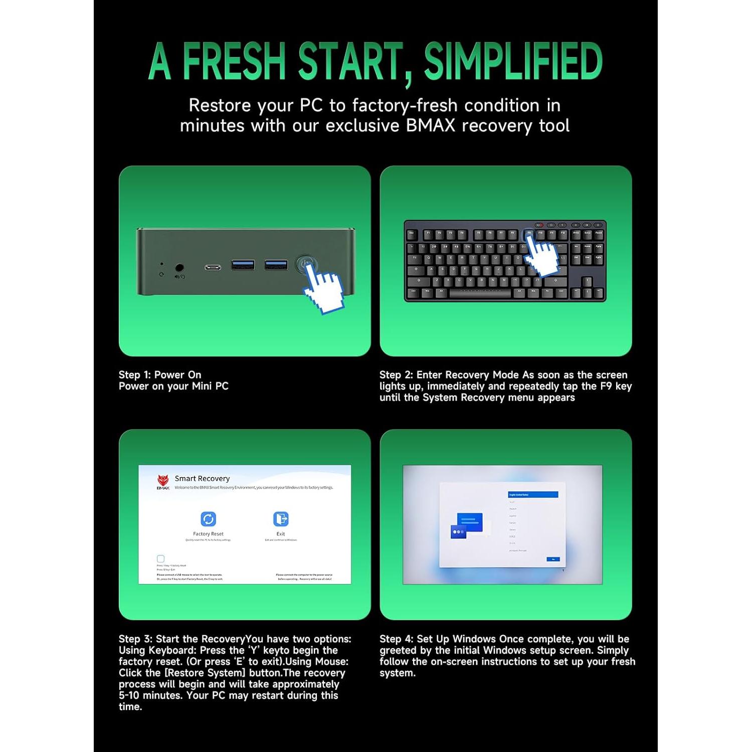 Mini PC Bmax B6 Plus Intel i3-1000NG4 12GB RAM 512GB SSD