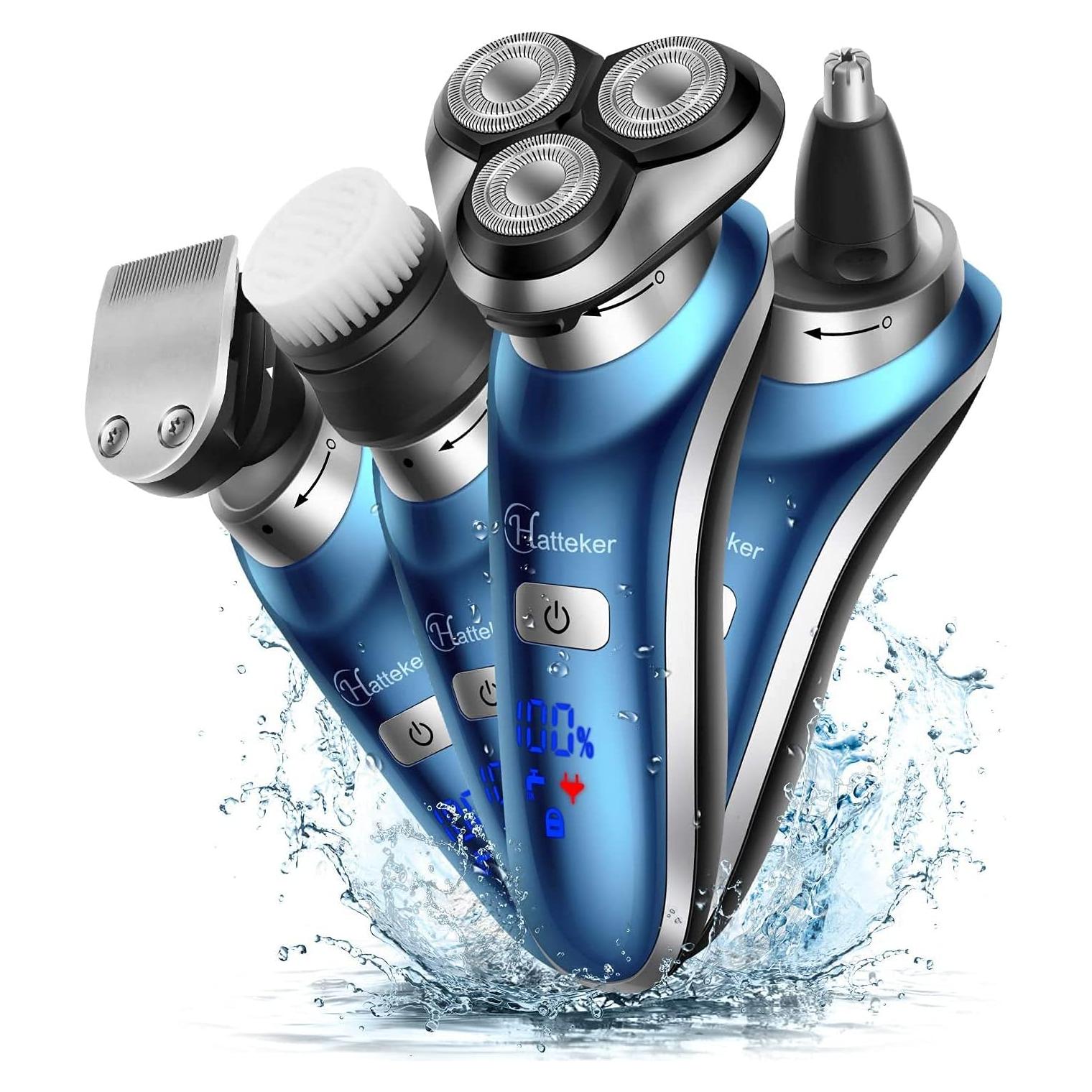 Afeitadora Eléctrica Hatteker RSCX-9608 4 en 1 Impermeable