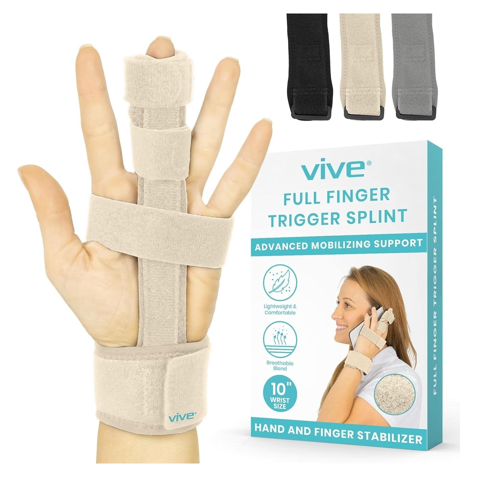 Férula para Dedo en Gatillo Vive - Soporte Ajustable Beige