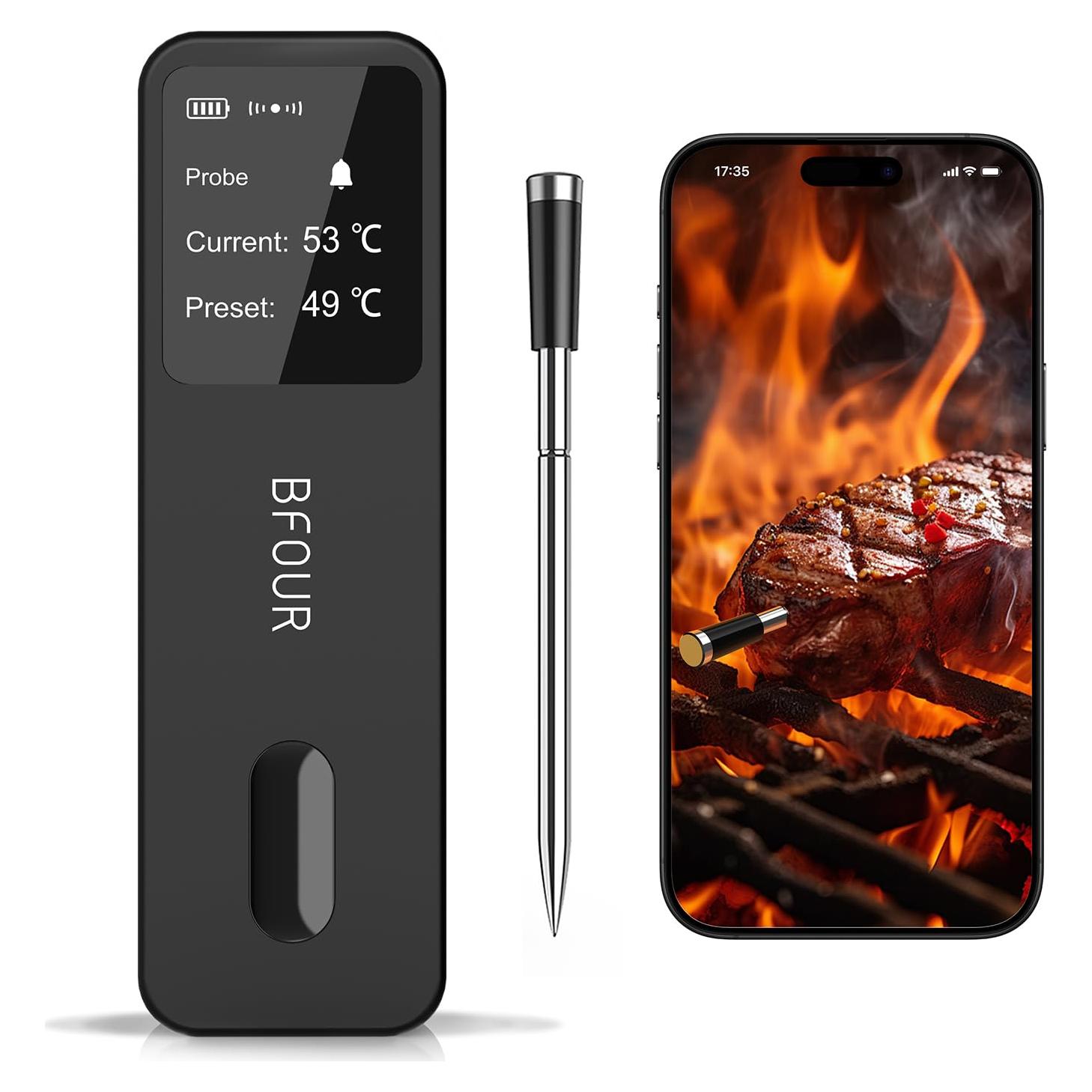 Termómetro de Carne Digital Inalámbrico BFOUR BF-30 PRO 160m