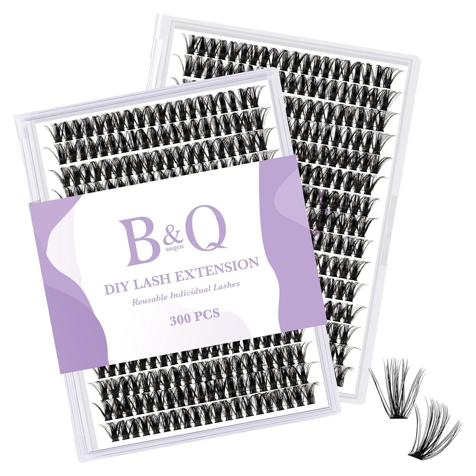 Pestañas Falsas Individuales B&Qaugen 300 Clusters 50D 12mm