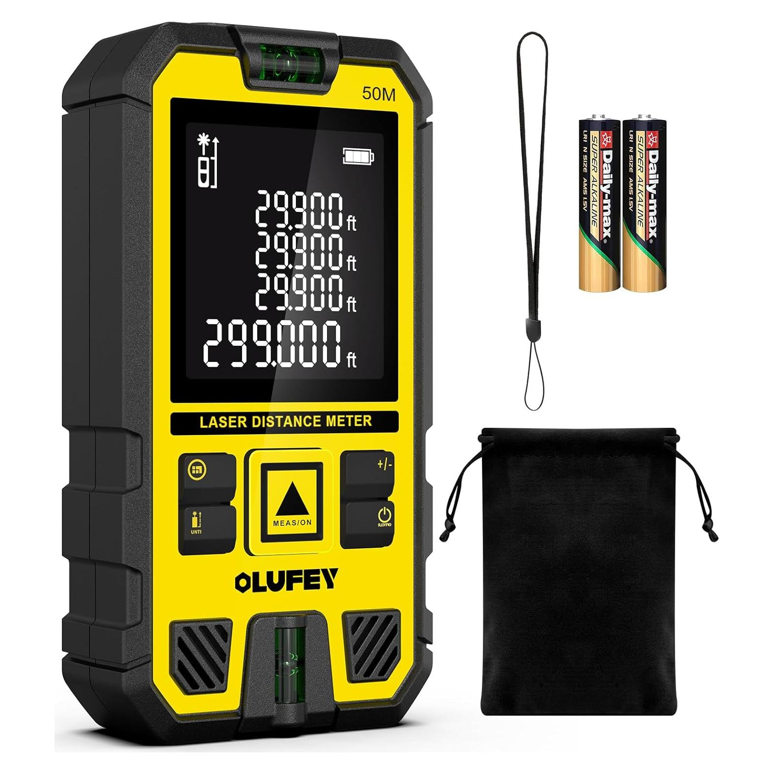 Medidor Láser Olufey OL50 50m IP54 Pantalla LCD Retroiluminada