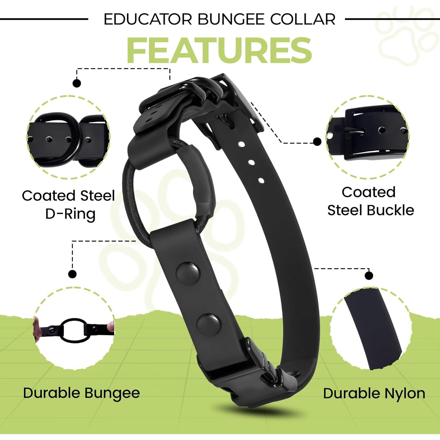 Collar Bungee para e-Collar Gracie To The Rescue 3/4" Negro