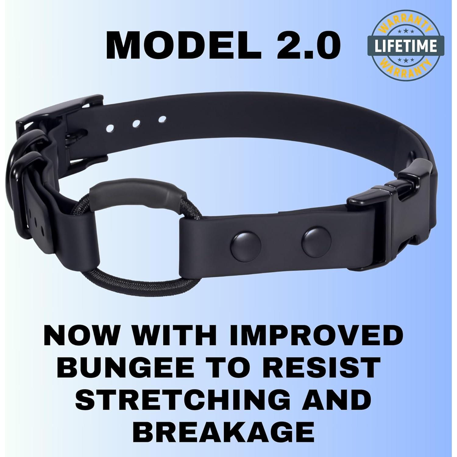 Collar Bungee para e-Collar Gracie To The Rescue 3/4" Negro