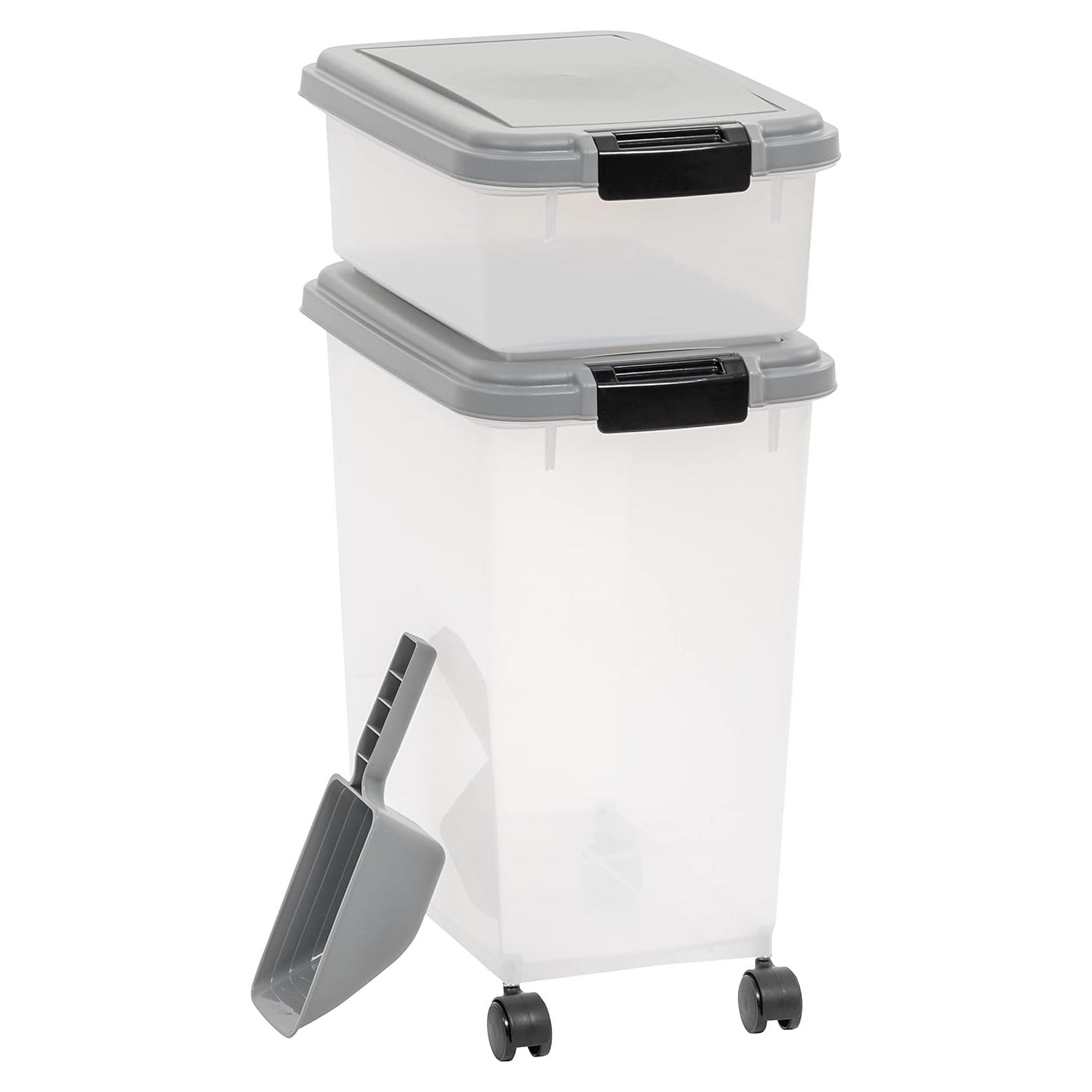 Contenedor de Almacenamiento de Comida para Perros Amazon Basics 3 Piezas