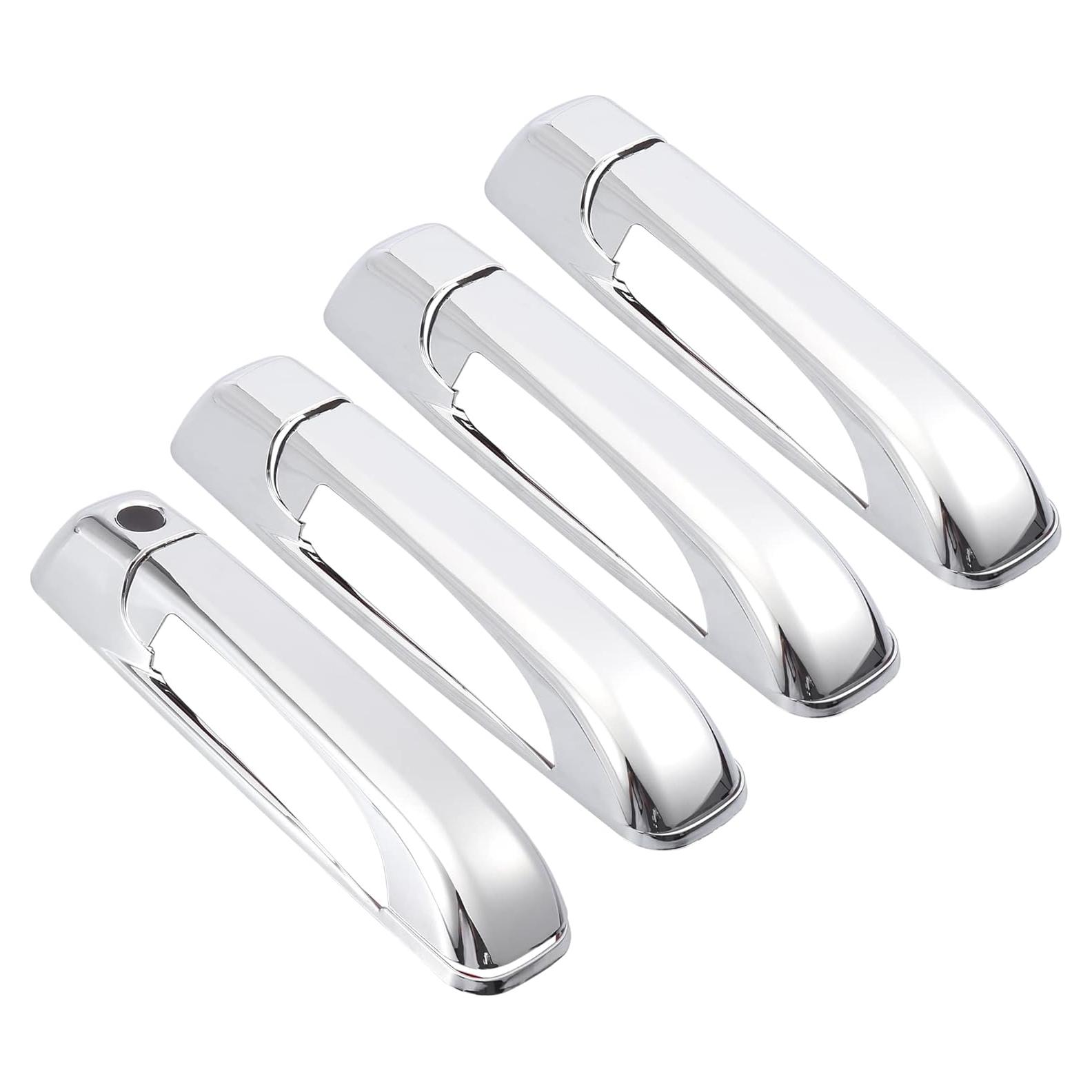 Cubierta de Manija de Puerta Exterior X AUTOHAUX 4 Piezas ABS Cromado