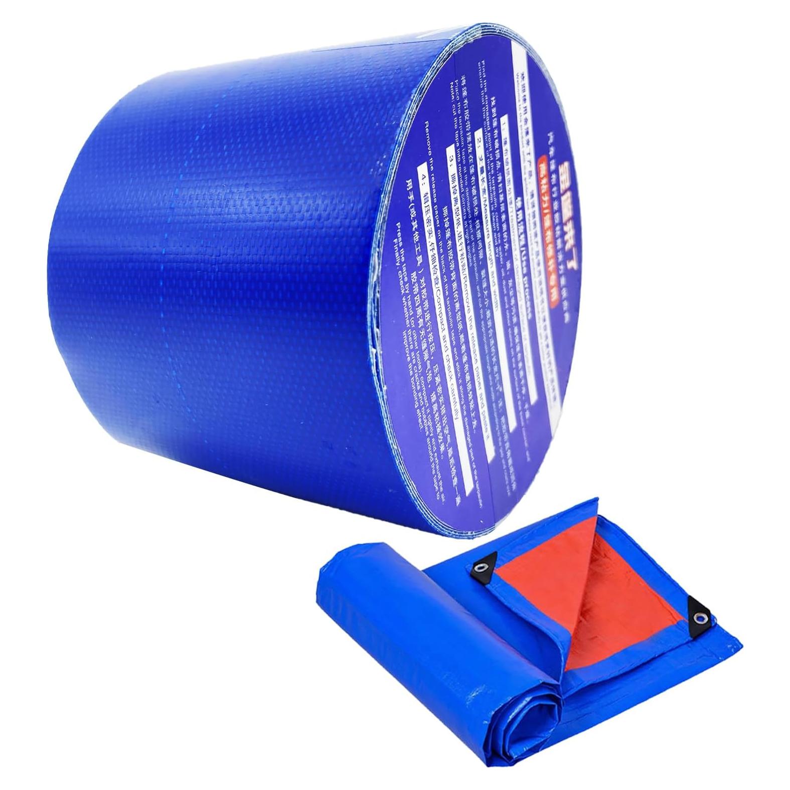 Cinta de Reparación de Lona KAIHENG 8cm x 5m Impermeable Azul