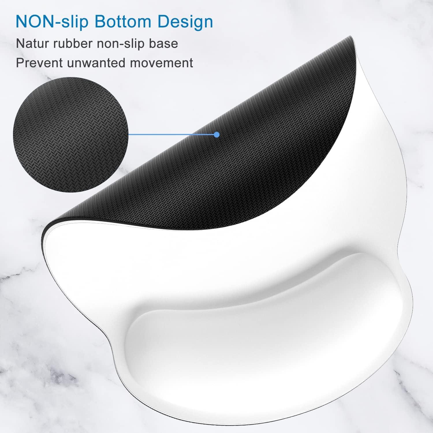 Alfombrilla de Ratón Ergonómica ITNRSIIET - Paquete de 4, Blanca